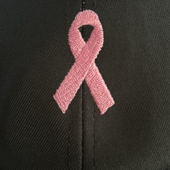 BREAST CANCER Awareness Pink Ribbon Womens Hat - black or white - Picture 4 of 7